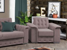 Set Canapea si Fotolii Olimp Roze
