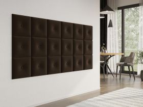 Panou decorativ tapitat - patrat cu buton Roz