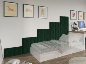 Panou decorativ tapitat - patrat cu buton Roz