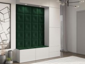 Panou decorativ tapitat - patrat cu buton Roz