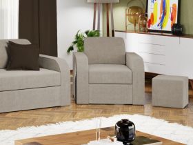 Set Canapea si Fotolii Mini Crem