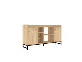 Consola, Puqa Design, Vuslat, 160x85x40 cm, PAL, Safir / Negru