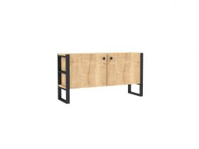 Comoda TV, Puqa Design, Milano, 110x59x32 cm, PAL, Safir / Negru