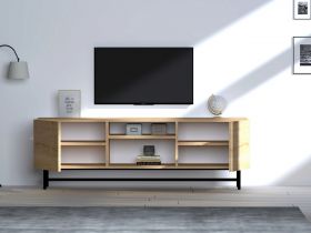 Comoda TV, Puqa Design, Tugi, 150x50x40 cm, PAL, Maro