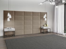 Panou decorativ tapitat - dreptunghi Roz
