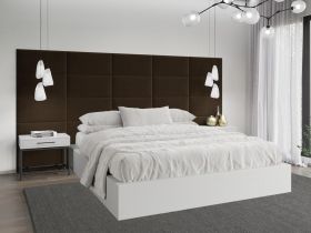 Panou decorativ tapitat - dreptunghi Negru