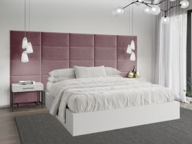 Panou decorativ tapitat - dreptunghi Roz