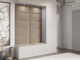 Panou decorativ tapitat - dreptunghi Roz