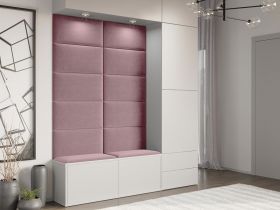 Panou decorativ tapitat - dreptunghi Roz