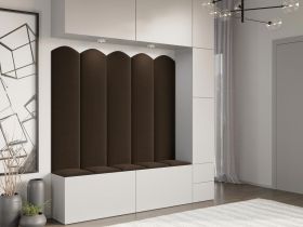 Panou decorativ tapitat - arcada Bej / Cappuccino