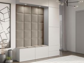 Panou decorativ tapitat - patrat Albastru