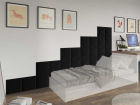 Panou decorativ tapitat - patrat Negru