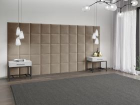 Panou decorativ tapitat - patrat Albastru