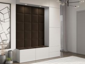 Panou decorativ tapitat - patrat Albastru