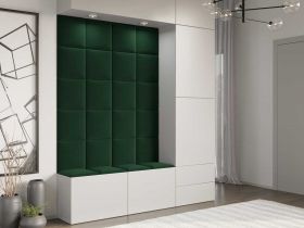 Panou decorativ tapitat - patrat Verde