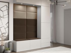 Panou decorativ tapitat - dreptunghi Roz