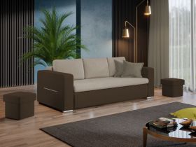 Set Canapea si Fotolii Ivy Crem / Maro