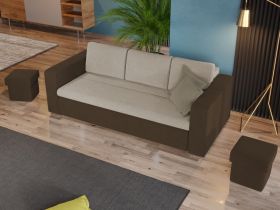 Set Canapea si Fotolii Ivy Crem / Maro