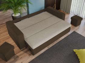 Set Canapea si Fotolii Ivy Crem / Maro