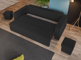 Set Canapea si Fotolii Ivy Gri Antracit