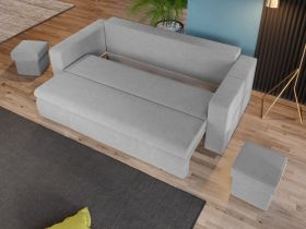 Set Canapea si Fotolii Ivy Gri Deschis