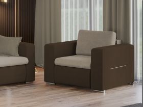 Set Canapea si Fotolii Ivy Crem / Maro