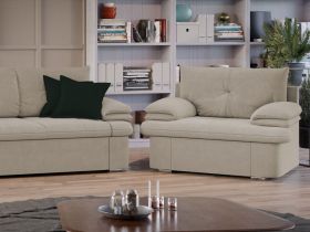 Set Canapea si Fotolii Roma Crem
