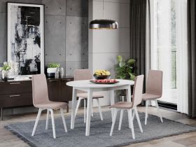 Scaun Rosa Crem- Rino 6 - Tip Scoica Tapitat