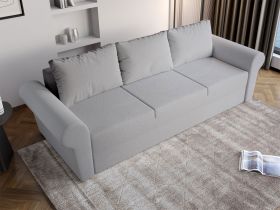 Pachet Mobila Canapea Maroc Gri Deschis + Masa Grand Alba + 4 Scaune Grand Gri Inchis