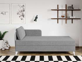 Divan / Pat o persoana tapitat Gri Deschis Soft Fix