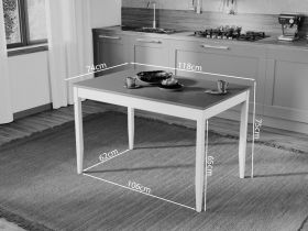 Set Masa Grand Gri + 6 Scaune Grand Gri Deschis