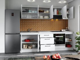 Set Mobila Bucatarie Mina Pure 240 Alb C42