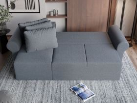 Coltar Extensibil Bonito plusat aspect lana gri