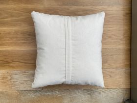 Husa de perna, Enki Organic Woven Punch Pillow Cover, 43x43 cm, Bumbac, Maro