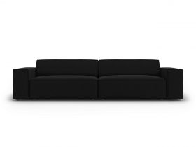 Canapea 3 locuri, Jodie, Micadoni Home, BL, 204x102x70 cm, catifea, negru