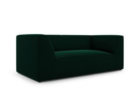 Canapea 2 locuri, Ruby, Micadoni Home, BL, 174x93x69 cm, catifea, verde bottle