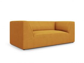 Canapea 2 locuri, Ruby, Micadoni Home, BL, 174x93x69 cm, poliester, galben