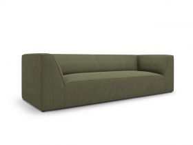 Canapea 3 locuri, Ruby, Micadoni Home, BL, 232x93x69 cm, velur, verde