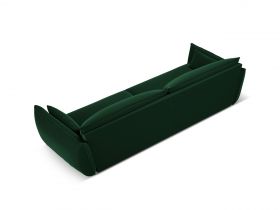 Canapea 4 locuri, Kaelle, Micadoni Home, BL, 248x110x85 cm, catifea, verde bottle