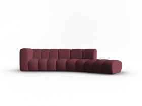 Canapea 5 locuri cotiera dreapta, Lupine, Micadoni Home, BL, 335x166x70 cm, poliester chenille, bordo