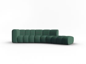 Canapea 5 locuri cotiera dreapta, Lupine, Micadoni Home, BL, 335x166x70 cm, poliester chenille, verde