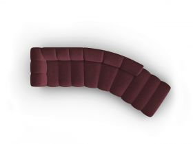 Canapea 5 locuri cotiera dreapta, Lupine, Micadoni Home, BL, 335x166x70 cm, poliester chenille, bordo