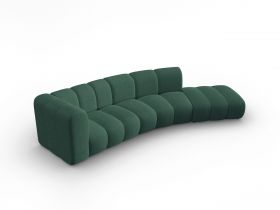 Canapea 5 locuri cotiera dreapta, Lupine, Micadoni Home, BL, 335x166x70 cm, poliester chenille, verde