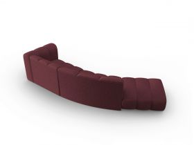 Canapea 5 locuri cotiera stanga, Lupine, Micadoni Home, BL, 335x166x70 cm, poliester chenille, bordo