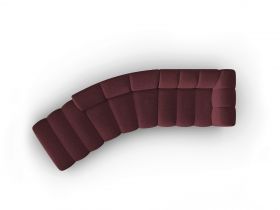 Canapea 5 locuri cotiera stanga, Lupine, Micadoni Home, BL, 335x166x70 cm, poliester chenille, bordo