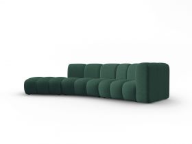 Canapea 5 locuri cotiera stanga, Lupine, Micadoni Home, BL, 335x166x70 cm, poliester chenille, verde