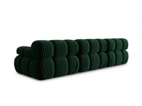 Canapea modulara 3 locuri, Bellis, Micadoni Home, BL, 282x94x63 cm, catifea, verde bottle