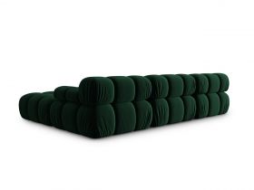 Canapea modulara 4 locuri, Bellis, Micadoni Home, BL, 282x188x63 cm, catifea, verde bottle