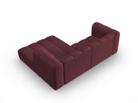 Coltar dreapta 3 locuri, Lupine, Micadoni Home, BL, 228x175x70 cm, poliester chenille, bordo