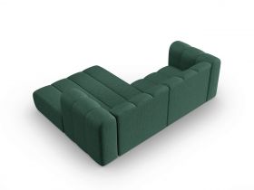 Coltar dreapta 3 locuri, Lupine, Micadoni Home, BL, 228x175x70 cm, poliester chenille, verde